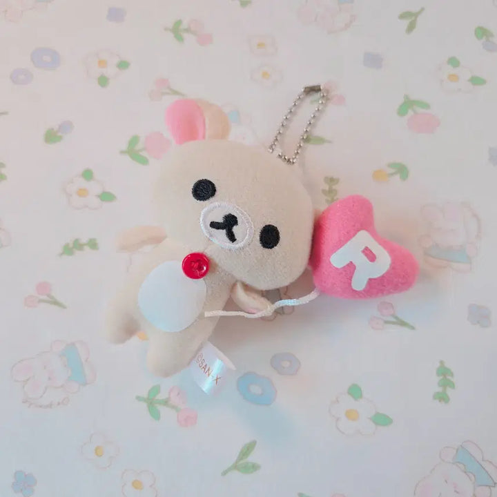 [BUNJANG] Korilakkuma Heart Balloon Mascot Keyring Doll / 고전) 하트풍선 코리락쿠마 마스코트 키링형 인형