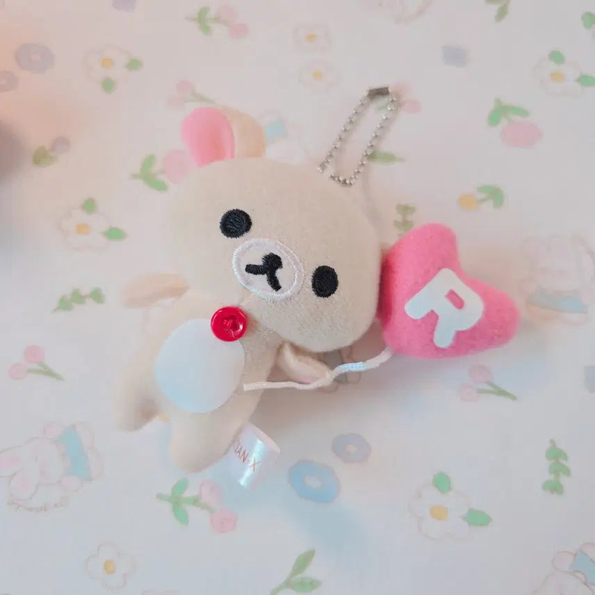 [BUNJANG] Korilakkuma Heart Balloon Mascot Keyring Doll / 고전) 하트풍선 코리락쿠마 마스코트 키링형 인형