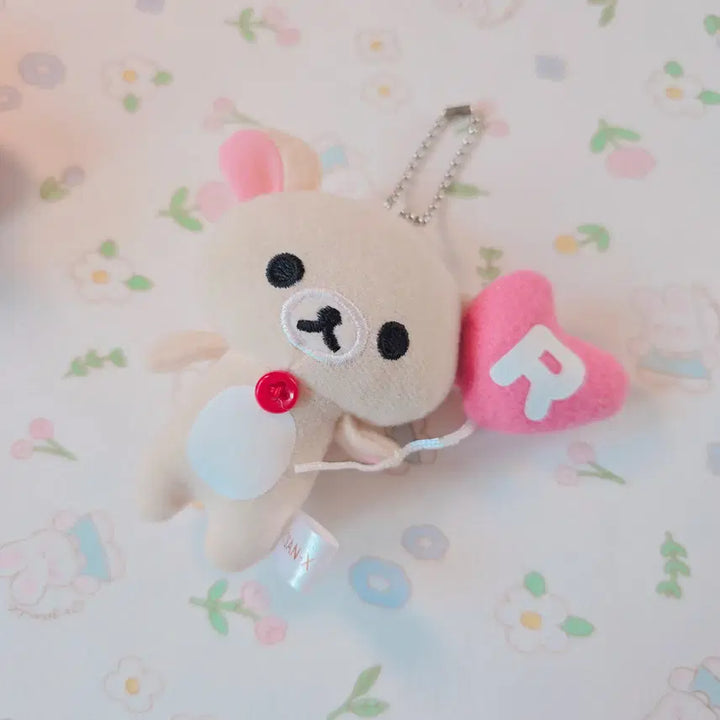 [BUNJANG] Korilakkuma Heart Balloon Mascot Keyring Doll / 고전) 하트풍선 코리락쿠마 마스코트 키링형 인형