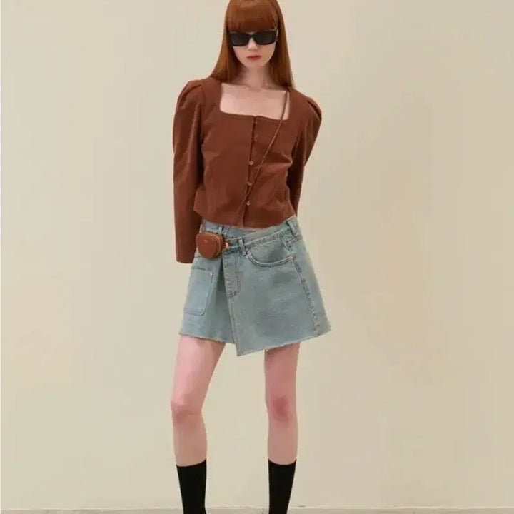 [BUNJANG] Maron Edition Corduroy Blouse (Brown, Free Size) / 마론에디션 코듀로이 블라우스(브라운/Free)