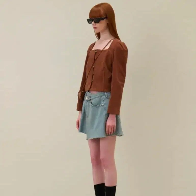[BUNJANG] Maron Edition Corduroy Blouse (Brown, Free Size) / 마론에디션 코듀로이 블라우스(브라운/Free)