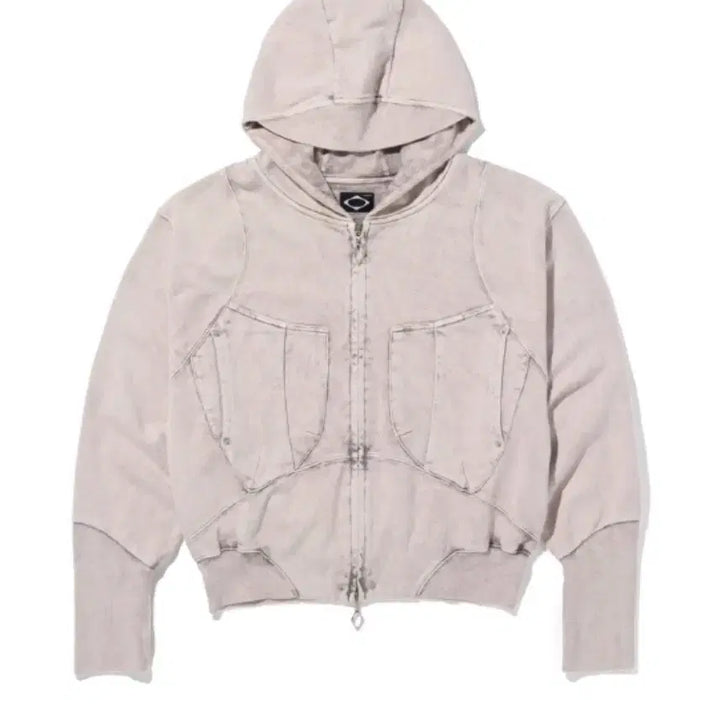 [BUNJANG] Mischief Big Pocket Hood Blached Pink Gray / 미스치프 빅포켓 후드 블리치드 핑크 그레이