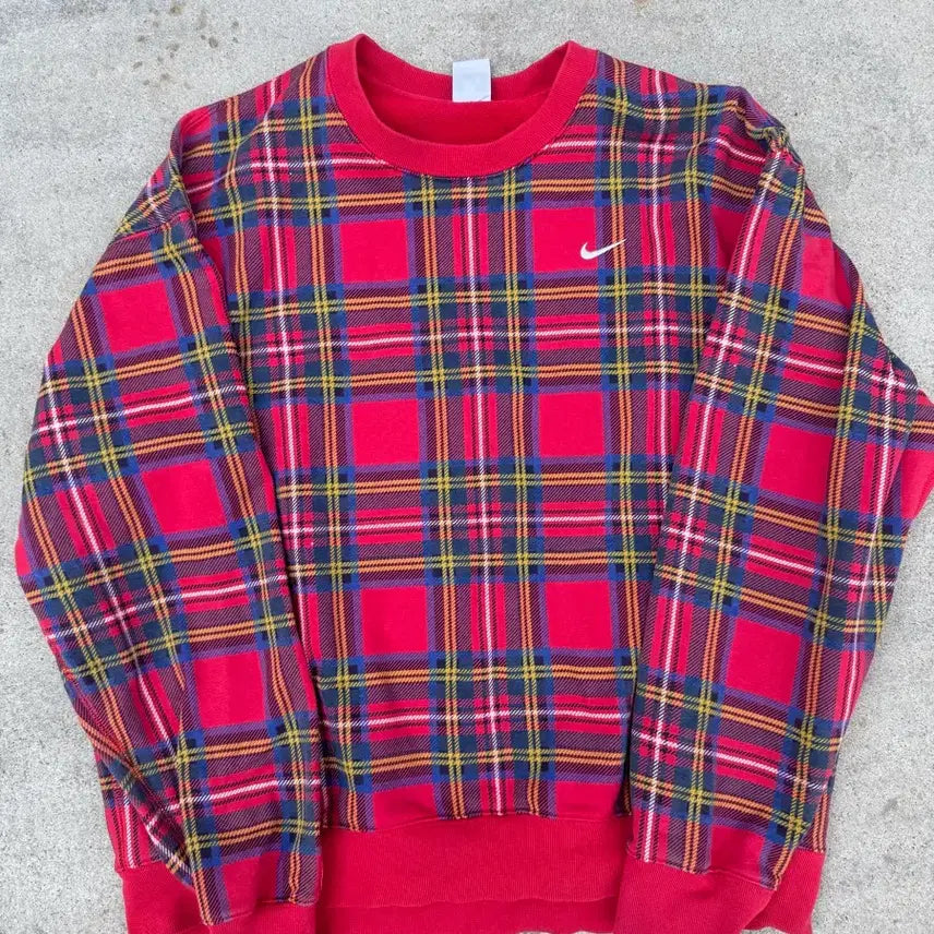 [BUNJANG] Nike Lab NRG Plaid Crewneck / L 나이키 랩 NRG 플레이드 크루넥