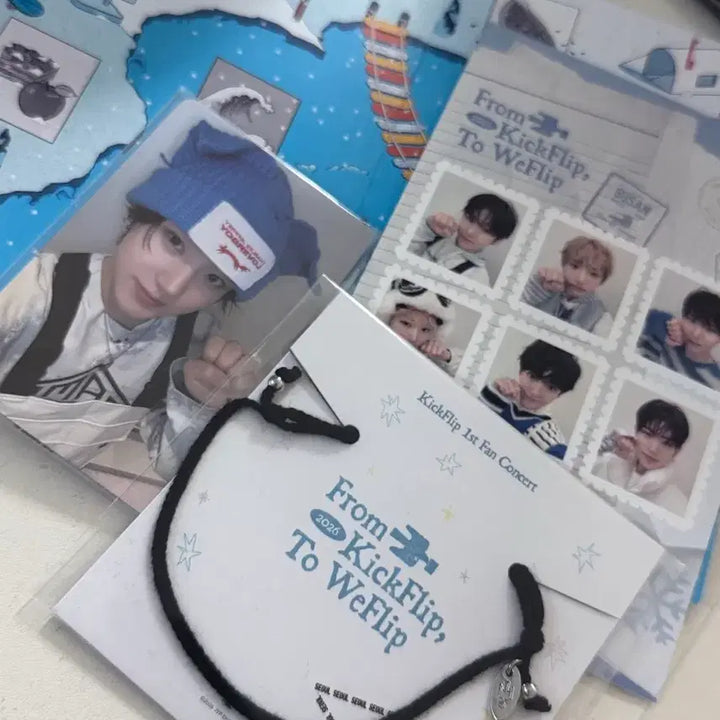 [BUNJANG] WeFlip Kickflip Fancon Seoul Entry Photocard &amp; Bracelet Bundle Set / 서울 위플립존 팔찌 입장포카 일괄 양도 킥플립 팬콘 배송비 포함