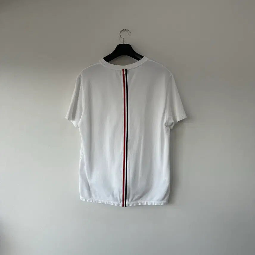 [BUNJANG] Thom Browne Back Tricolor Short Sleeve T-Shirt White Size 4 / [4]톰브라운 백삼선 반팔 티셔츠 화이트