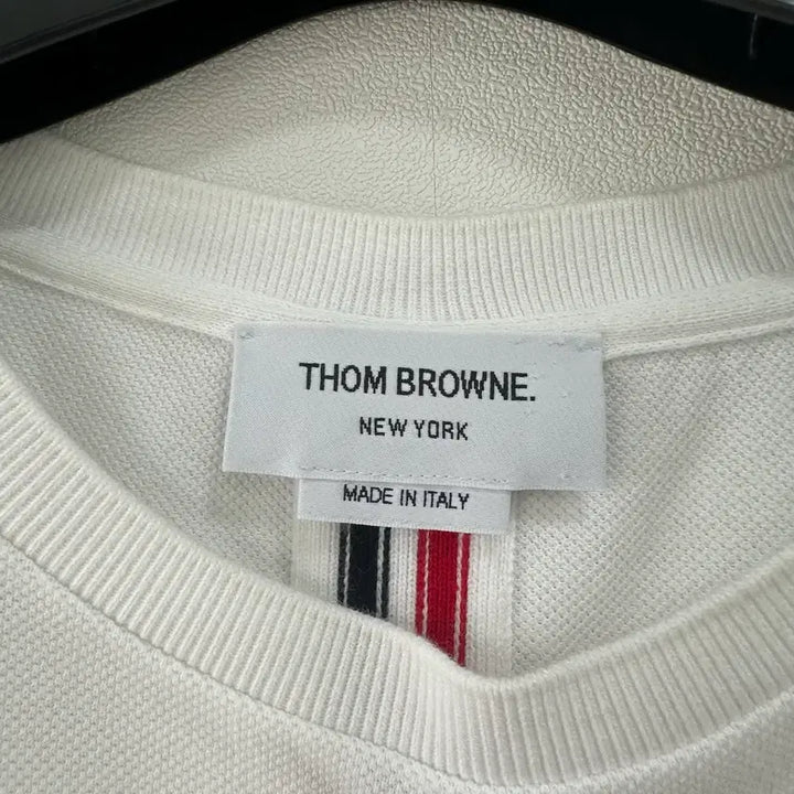 [BUNJANG] Thom Browne Back Tricolor Short Sleeve T-Shirt White Size 4 / [4]톰브라운 백삼선 반팔 티셔츠 화이트