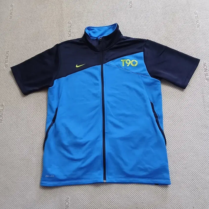 [BUNJANG] Nike T90 Short Sleeve Training Jacket Blue / 나이키 T90 반팔 트레이닝 자켓 블루