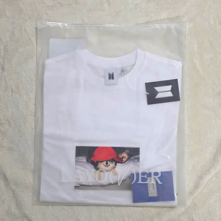 [SOLD OUT] (미개봉) 방탄 뷔 레이오버 오렌지탄 M 티셔츠 V LAYOVER TAN