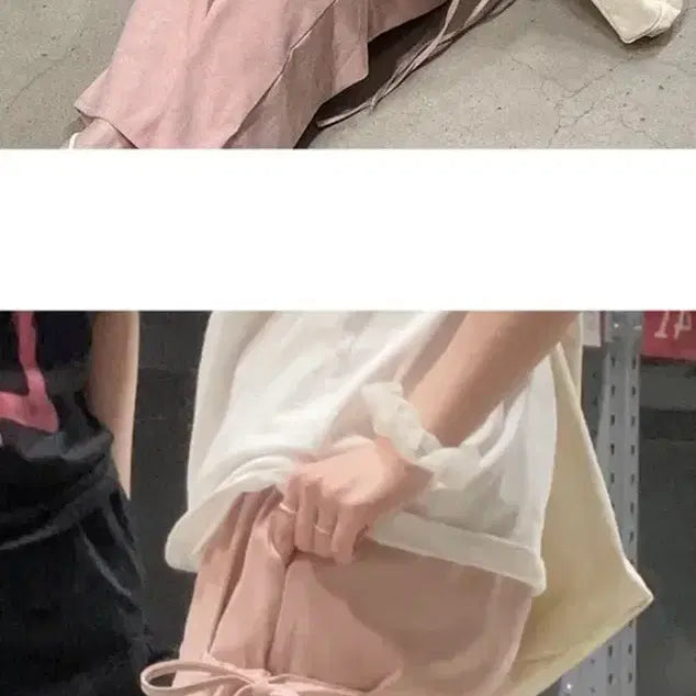 [BUNJANG] Ablie Ribbon Wide Pants / Heart Embroidery Training Pants / Nike Cargo Pants / 하의 팔아요!!!