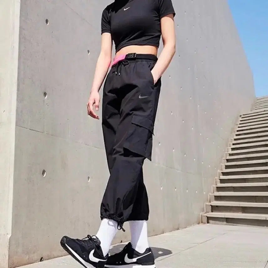 [BUNJANG] Ablie Ribbon Wide Pants / Heart Embroidery Training Pants / Nike Cargo Pants / 하의 팔아요!!!