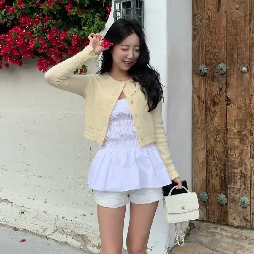 [BUNJANG] Siyae Soft Blouse Cardigan / 택 o, 새상품) 시예 소프트 블라우스 가디건