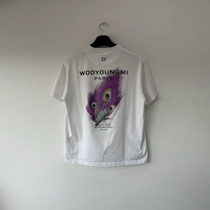 [BUNJANG] Wooyoungmi Feather T-Shirt White / [48]우영미 깃털 반팔 화이트