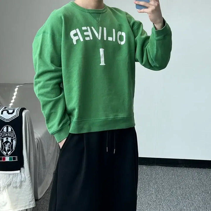 [BUNJANG] Thomas More Green Oliver Sweatshirt / 토마스 모어 그린 올리버 맨투맨