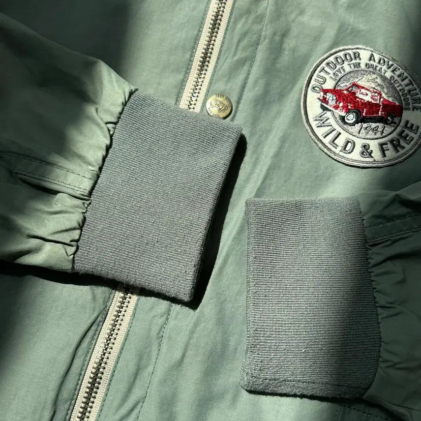 [BUNJANG] Jeep Khaki Patch Logo Vintage Jacket / Jeep 카키 패치 로고 빈티지 자켓