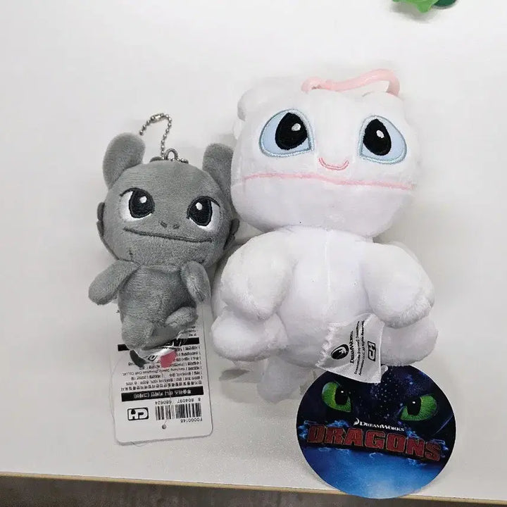 [BUNJANG] How to Train Your Dragon Toothless and Light Fury Plush Keyring / 드래곤길들이기 투슬리스 라이트퓨리 인형 키링