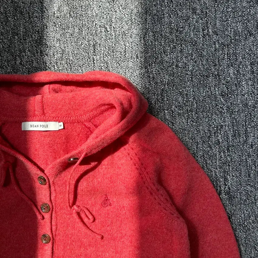 [BUNJANG] Beanpole Arm Patch Hoodie Knit / 빈폴 암패치 후드 니트