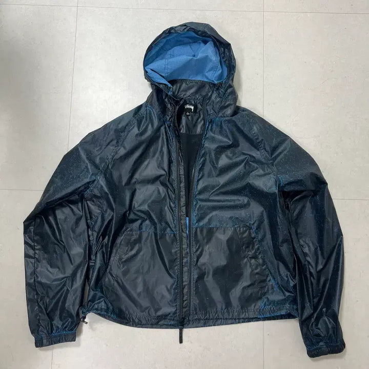 [SOLD OUT] 스투시 비치쉘 크랙드 립스타 윈드브레이커 바람막이 L