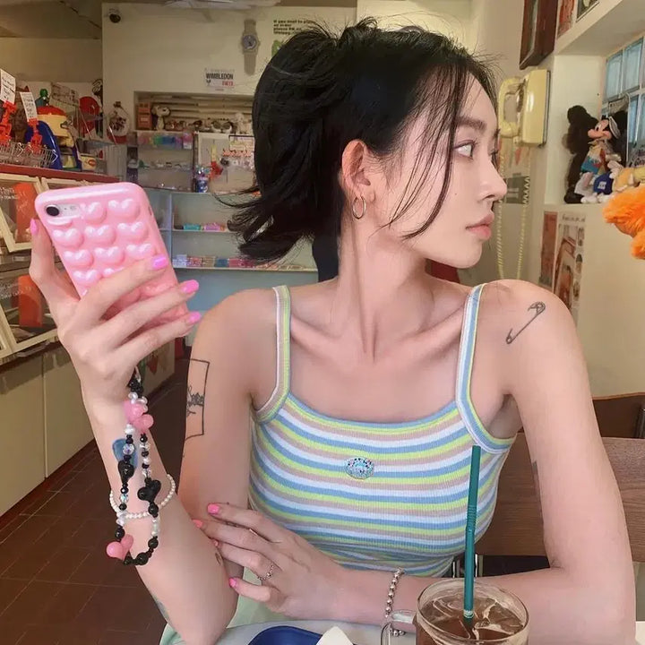 [BUNJANG] Pale Jade Rainbow Donut Tank Mint / 페일제이드 Rainbow donut tank 민트