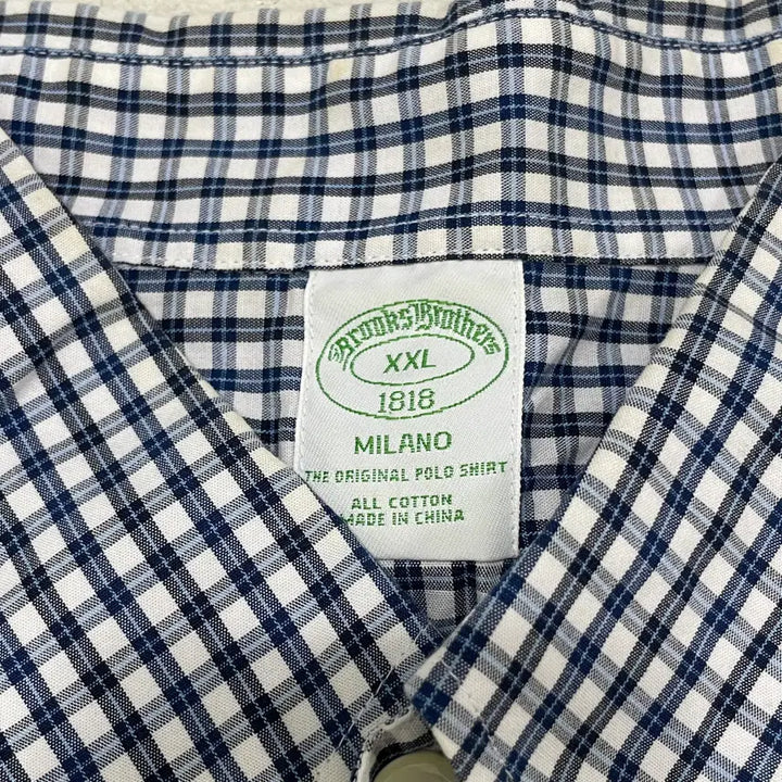 [BUNJANG] Brooks Brothers 2XL Gingham Check Button Down Long Sleeve Shirt / 2XL 브록스 브라더스 깅엄 체크 버튼 다운 긴팔 셔츠 0415-2