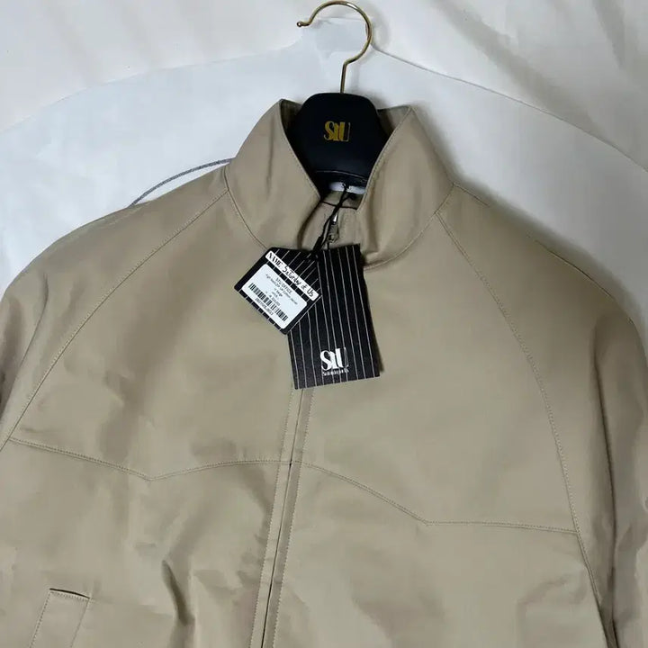 [BUNJANG] STU High Neck Zip-up Cotton Jacket - Beige L Size / STU 하이넥 집업 코튼자켓 - 베이지 L사이즈