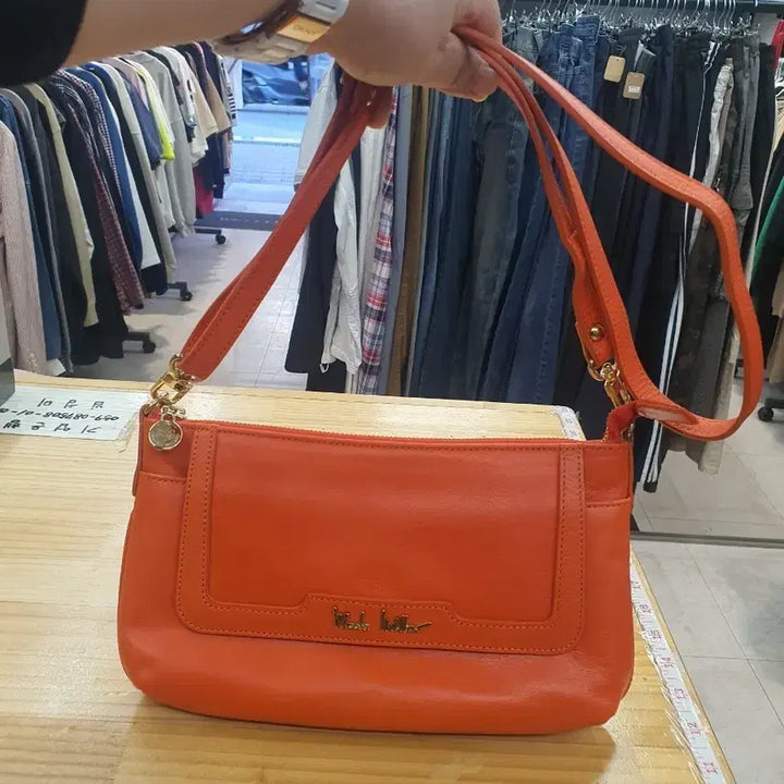 [BUNJANG] Nicole Miller Leather Shoulder Bag / 니콜 밀러(Nicole Miller) 천연가죽 숄더백  (상태 좋음)