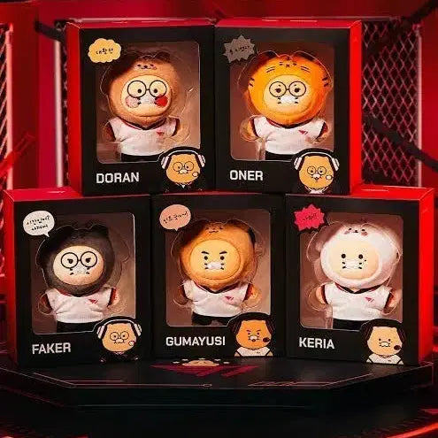 [BUNJANG] T1 Kakao Friends 5-Piece Doll Bundle Set / 티원 카카오 프렌즈 인형 4종세트로 판매합니다.(도오페케)