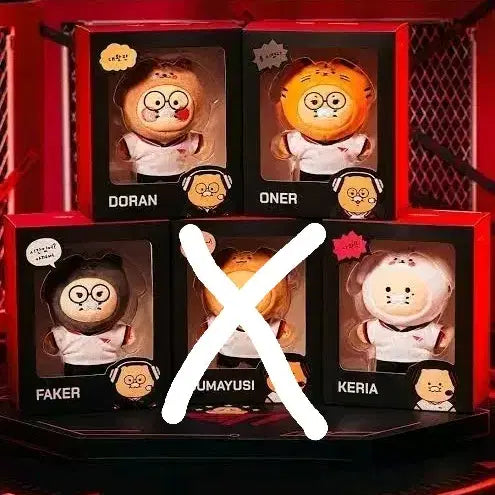 [BUNJANG] T1 Kakao Friends 5-Piece Doll Bundle Set / 티원 카카오 프렌즈 인형 4종세트로 판매합니다.(도오페케)
