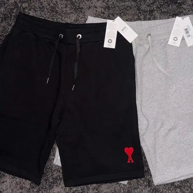 [BUNJANG] Ami Heart Logo Shorts / 아미 하트로고 반바지 블랙/그레이/네이비 (QR인증)