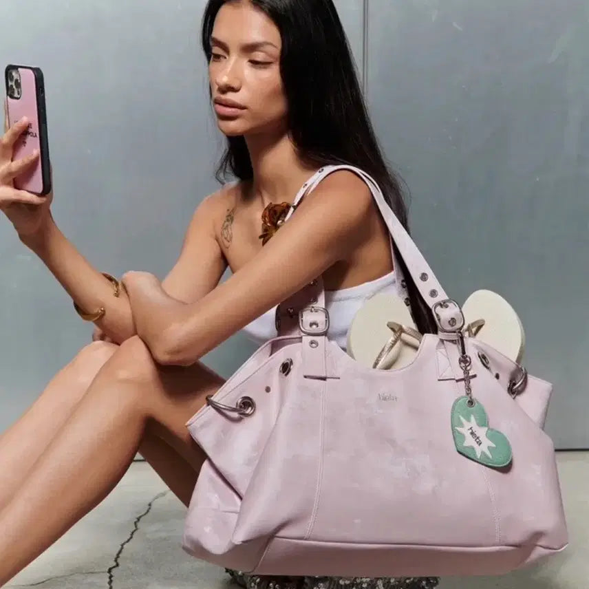 [BUNJANG] Hieta Becky Bag Pink Handbag / 히에타 베키백 핑크