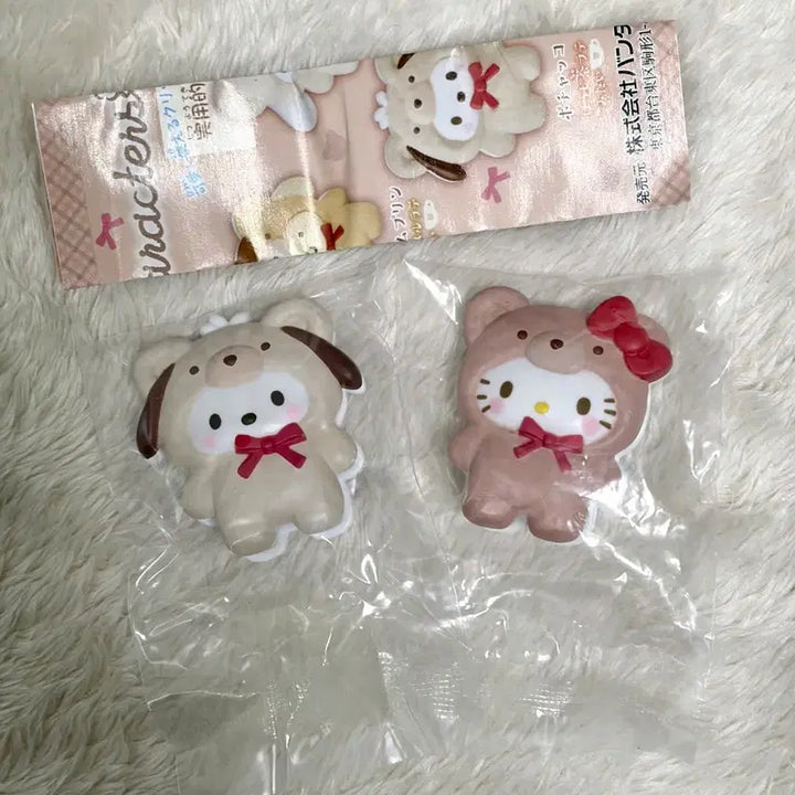 [SOLD OUT] 일괄)산리오 가챠 라떼쿠마 집게(키티,포차코)