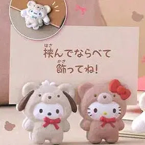 [SOLD OUT] 일괄)산리오 가챠 라떼쿠마 집게(키티,포차코)