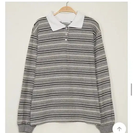 [SOLD OUT] 나이니 럭비 스트라이프 단가라 티셔츠