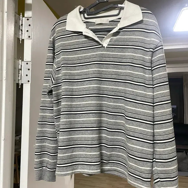 [SOLD OUT] 나이니 럭비 스트라이프 단가라 티셔츠