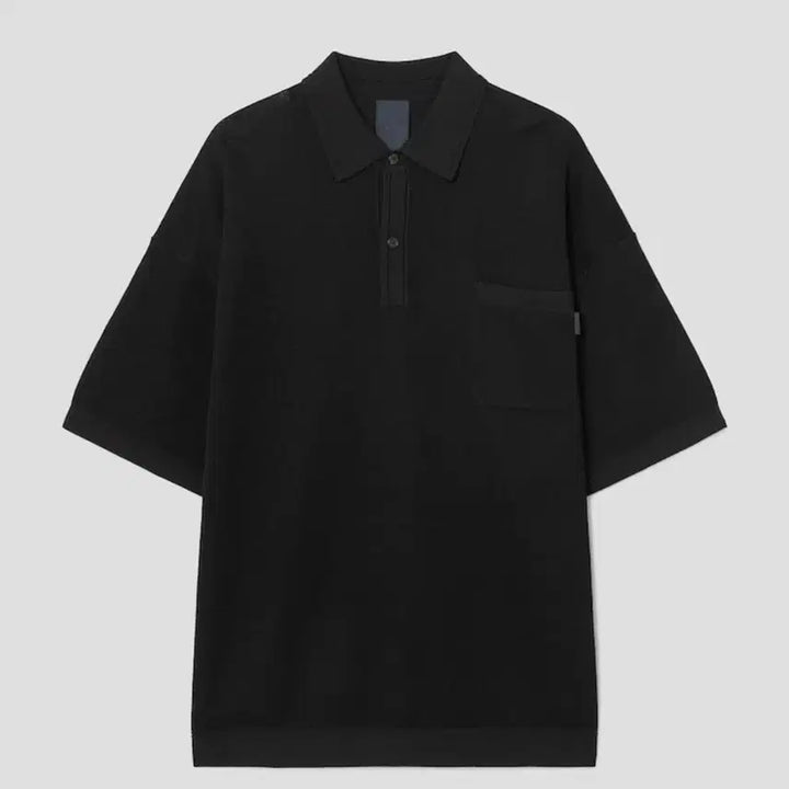 [BUNJANG] Juun.J Light T-collar Knit Black M / 준지 26ss 라이트 티칼라 니트 블랙 M