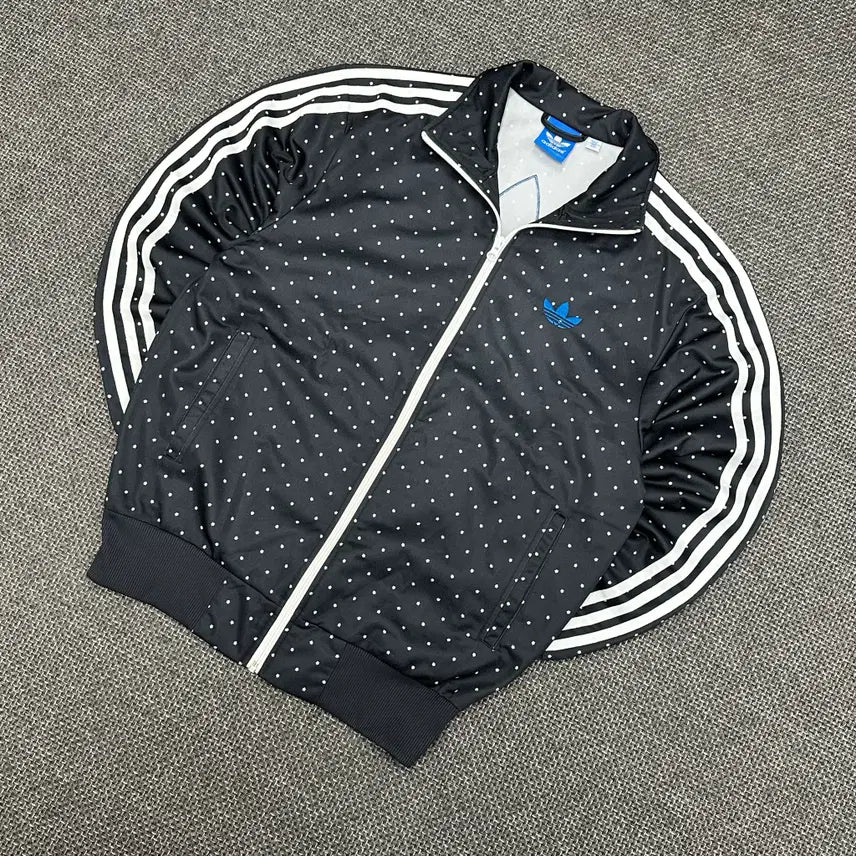 [BUNJANG] Adidas Firebird Polka Dot Vintage Track Jacket 100 / (2710) 아디다스 레어템 파이어버드 땡땡이 도트 빈티지 져지 100