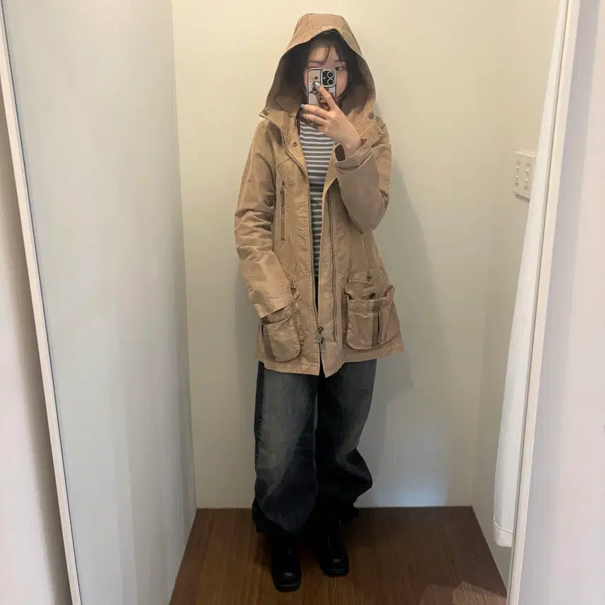[BUNJANG] Diesel Coated Half Coat Jacket / 디젤 코팅 하프 코트 자켓