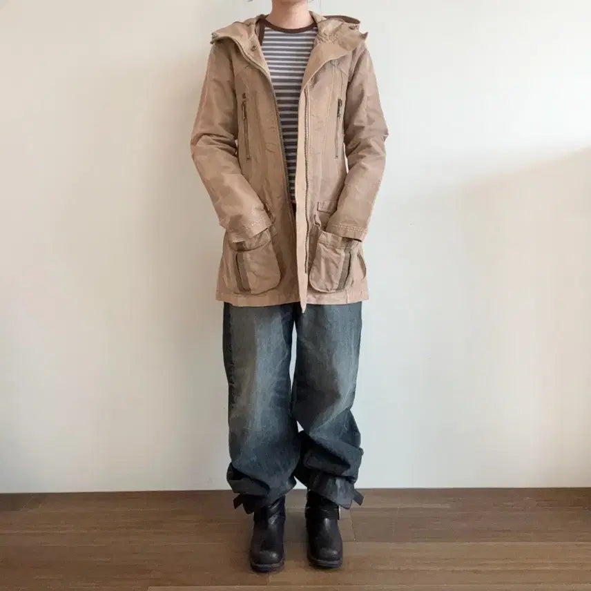 [BUNJANG] Diesel Coated Half Coat Jacket / 디젤 코팅 하프 코트 자켓
