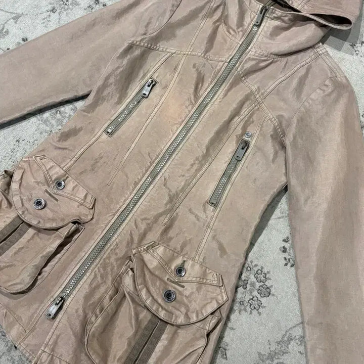 [BUNJANG] Diesel Coated Half Coat Jacket / 디젤 코팅 하프 코트 자켓