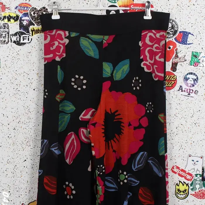 [BUNJANG] Floral Wide Knit Pants / 여성F/ 플로럴 와이드 니트바지 36-109