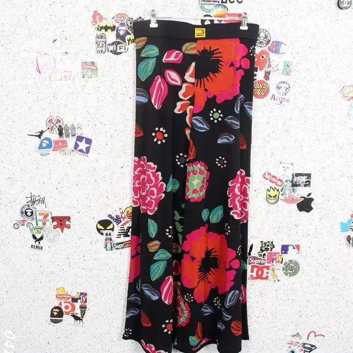 [BUNJANG] Floral Wide Knit Pants / 여성F/ 플로럴 와이드 니트바지 36-109