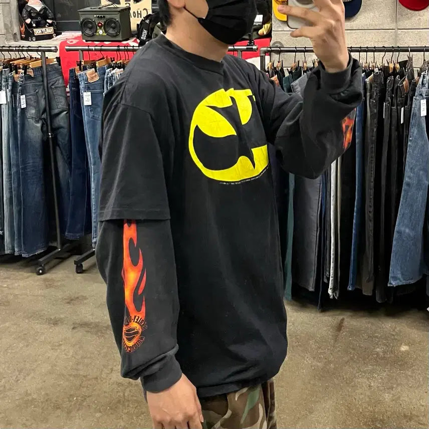 [BUNJANG] One Way Out Batman Parody T-shirt (XL) / 80s Batman 패러디 티셔츠 (105)