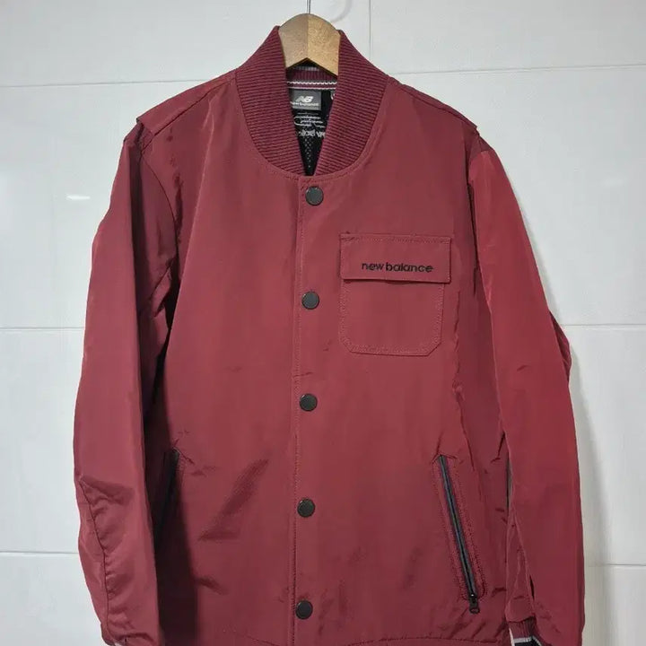 [BUNJANG] New Balance Burgundy Bomber Jacket (95M) / 뉴발란스 버건디 봄버 자켓95M