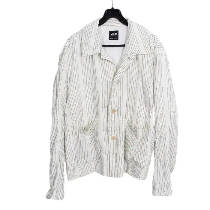 [BUNJANG] Zara Striped Cardigan-Style Jacket / 남성L / 자라 단가라 가디건형 셔츠자켓IV 12-119