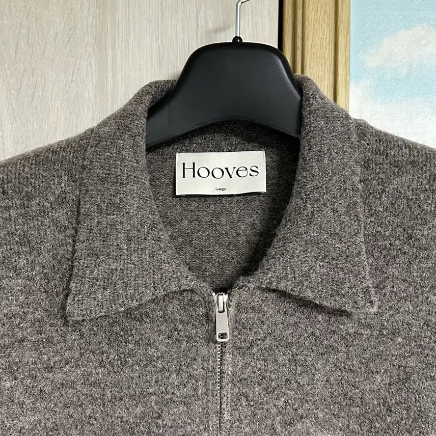 [BUNJANG] Hubs Wool Knit Blouson Jacket [Mud] (L) / (L) 후브스 울 니트 블루종자켓 [머드]