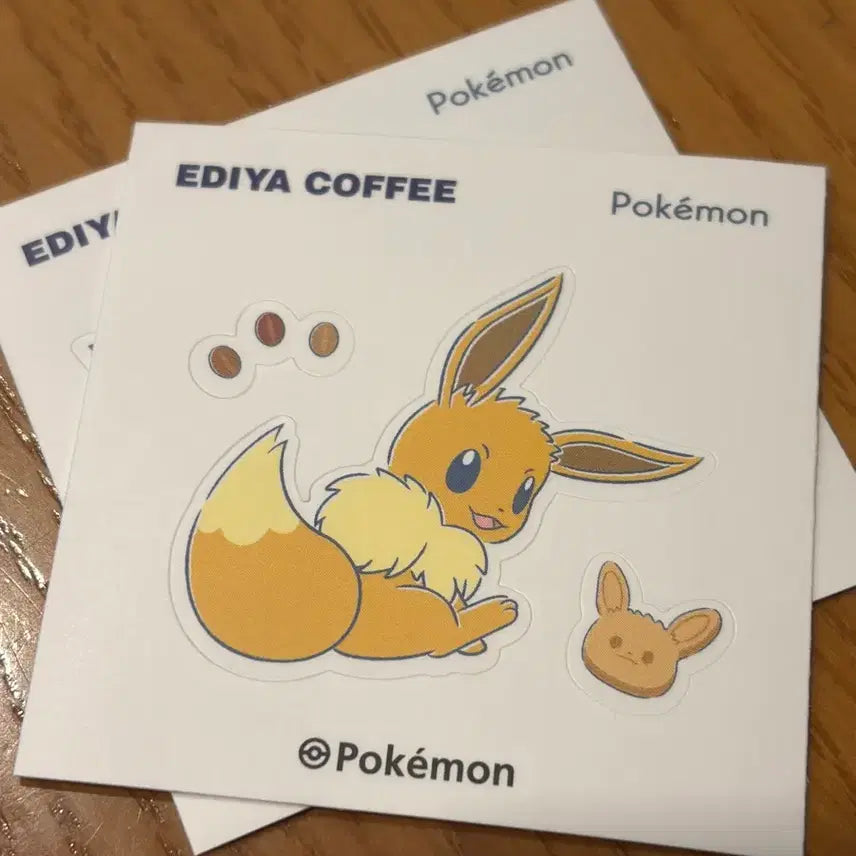 [SOLD OUT] 이디야 포켓몬 스티커 이브이 3장 일괄