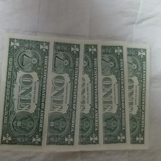 [BUNJANG] United States One Dollar Bills (5 pcs) / 미국 1달러 지폐 5장