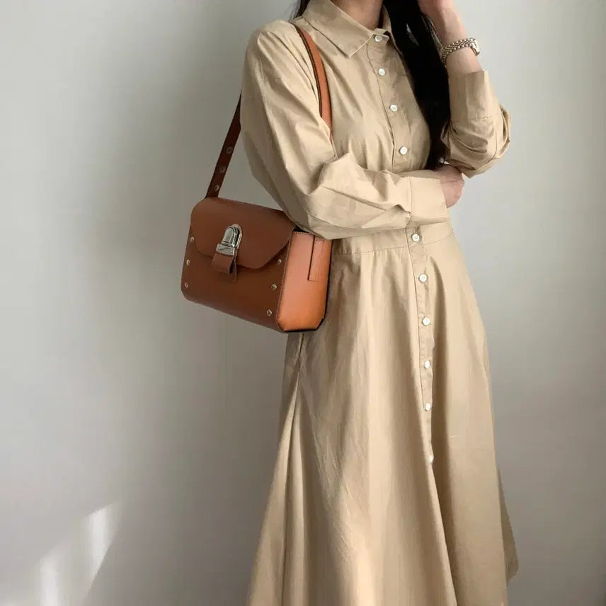 [BUNJANG] MM6 Maison Margiela Camel Leather Shoulder Bag / MM6 메종마르지엘라 카멜 가죽 숄더백