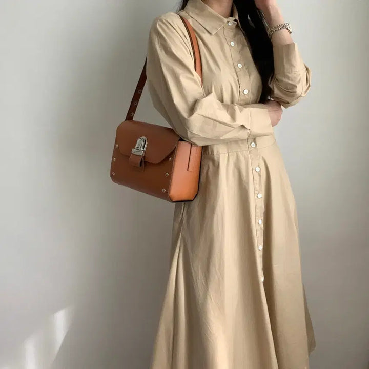 [BUNJANG] MM6 Maison Margiela Camel Leather Shoulder Bag / MM6 메종마르지엘라 카멜 가죽 숄더백