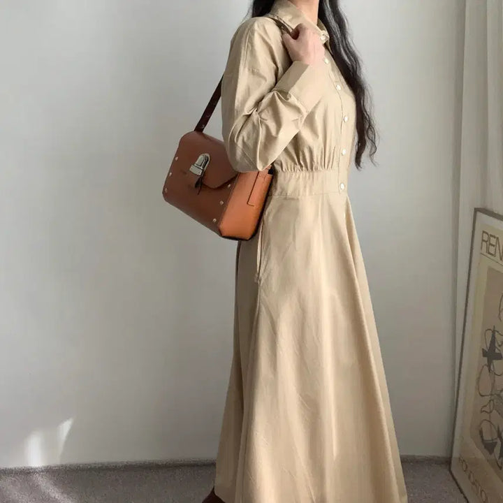 [BUNJANG] MM6 Maison Margiela Camel Leather Shoulder Bag / MM6 메종마르지엘라 카멜 가죽 숄더백