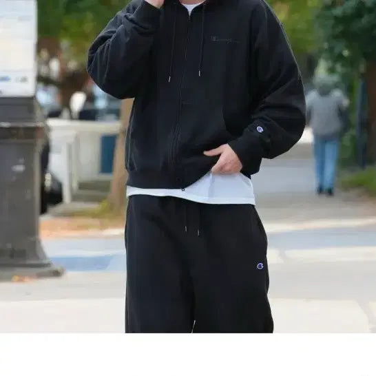 [BUNJANG] Champion Small Logo Loose Fit Hoodie Zip-up M / 챔피온 스몰 로고 루즈핏 후드 집업 M